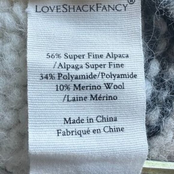 LoveShackFancy Dallas Duster Chevron Striped Long Cardigan Cloudy Grey Size XS - Picture 8 of 10